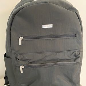 Grey Nylon Commuter Backpack
